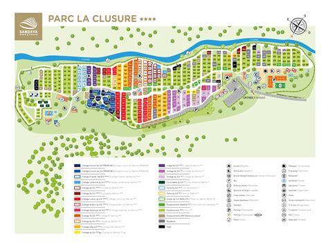 parc la clusure plattegrond|Camping Parc La Clusure 4 sterren in België